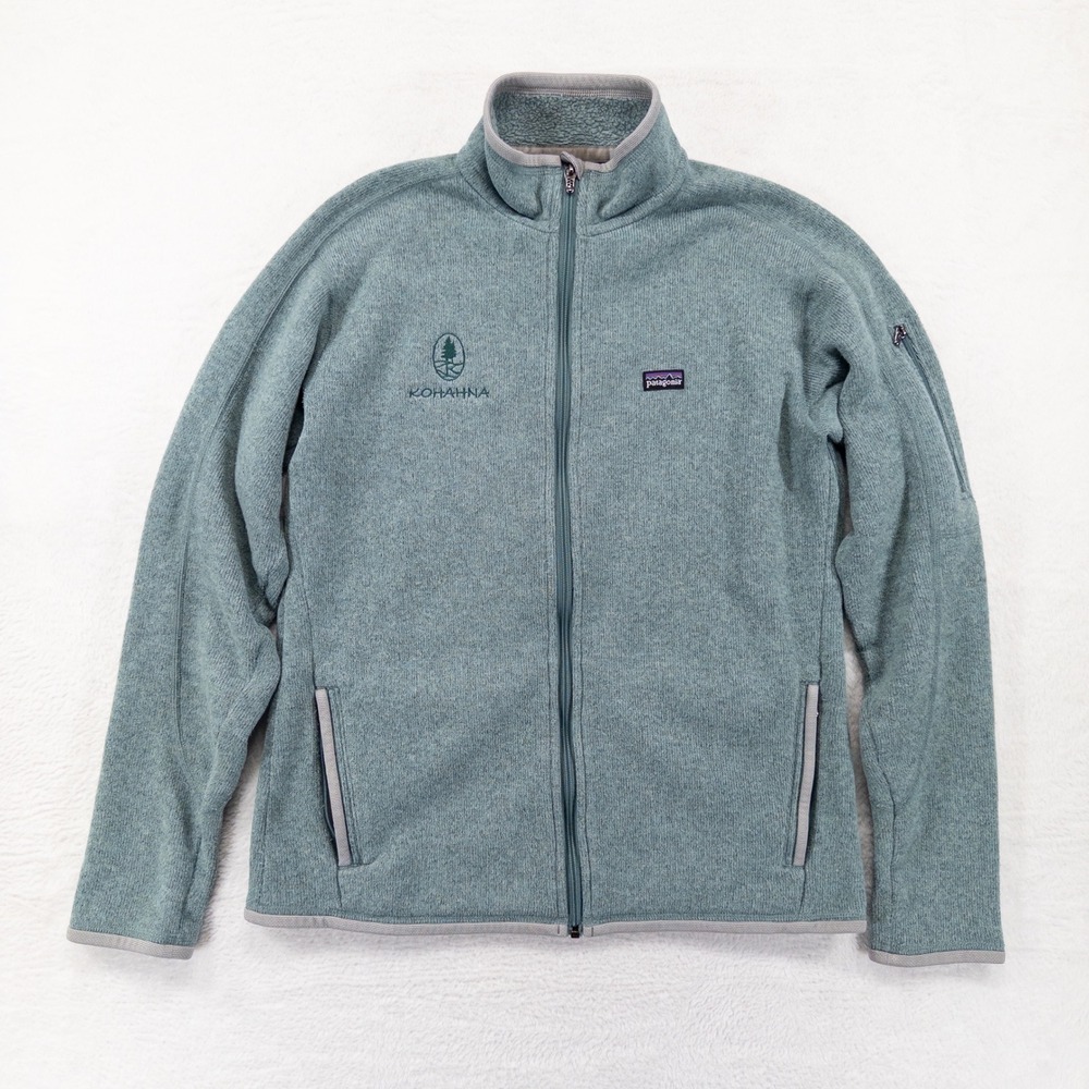 Patagonia Womens Better Sweater Jacket L Teal Blue Full Zip Fleece Camp Kohahna